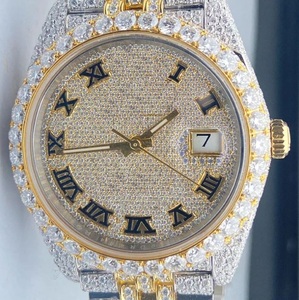 Reloj Unisex con Movimiento de Cuarzo Eta, Oro Amarillo de Dos Tonos, Caja Antigua de 5 mm, Esfera de Cristal, Cierre de Brazalete - Product Image 1