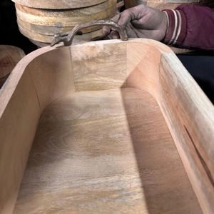 Juego de Bandejas de Servir de Madera Hechas a Mano, Ecológicas, con Acabado Natural, Multiusos, para Té, Café, Desayuno, Comida, Decorativas - Product Image 1