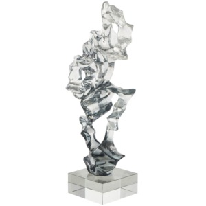 Figurine de table en argent artistique, objet de table décoratif moderne, accent design, ajoute du charme contemporain à la maison ou au bureau, en provenance d'Inde - Product Image 6