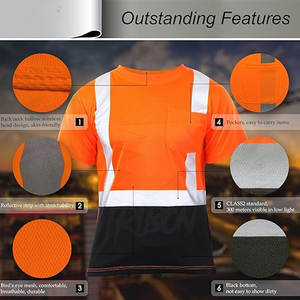 Camisas DE TRABAJO DE SEGURIDAD hechas de poliéster y algodón duraderas de alta calidad al mejor precio transpirables y de alta visibilidad - Product Image 2