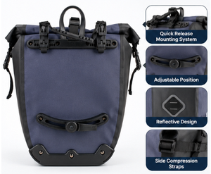 Tas Sepeda TPU 35L Tahan Air dengan Sistem Kunci Gulung dan Tali Reflektif-OEM Bersepeda - Product Image 3