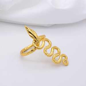 Bagues d'animaux à la mode en gros bijoux en laiton vintage pour femmes et hommes taille réglable serpent et bagues de mode - Product Image 4