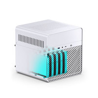 Boîtier PC NAS Mini-ITX JONSBO N2 en aluminium et acier, format tour moyenne, avec ports USB, support pour 4 disques durs, alimentation ATX, stockage de bureau