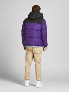 Chaqueta acolchada de invierno 2025 de alta calidad personalizada, chaqueta acolchada de burbuja para hombre, chaqueta acolchada de manga larga con cuello con capucha para hombre - Product Image 4