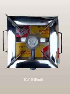 Estufa de gas comercial cuadrada Manual de acero inoxidable de un solo quemador Plata 10x10 LPG Instalación incorporada para uso en exteriores - Product Image 2