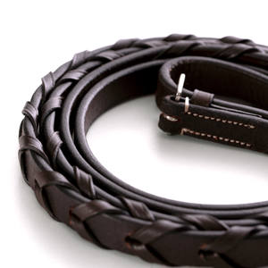 สายบังเหียนแบบอังกฤษสำหรับนักขี่ม้าสายรัดคิ้วและจมูกแบบเย็บแฟนซีสำหรับนักล่าสำหรับนักล่า - Product Image 3