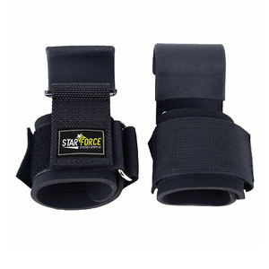 Hand Grips for Deadlifts Cross with Padded Wrist <b>Wrap</b> <b>Support</b> Weight Lifting Gloves Heavy Duty Straps Power Lifting Hooks - Product Image 3