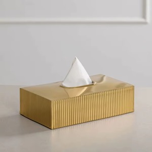 Boîte à mouchoirs décorative au design moderne porte-serviettes en métal durable finition polie boîte écologique faite à la main pour la vente nouveau - Product Image 3
