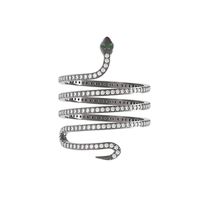 Anillo de Plata de Ley 925 con diseño de serpiente, joyería con diseño de Animal - Product Image 1