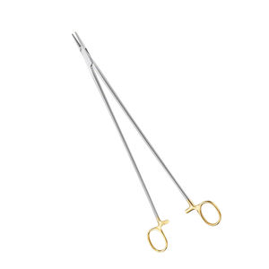 Debakey ที่ใส่เข็มตรงสีทองครึ่งหนึ่งขนาด305มม. 12 "คีมสำหรับการผ่าตัดด้วยมือคีมหนีบ Tc คุณภาพสูง - Product Image 1