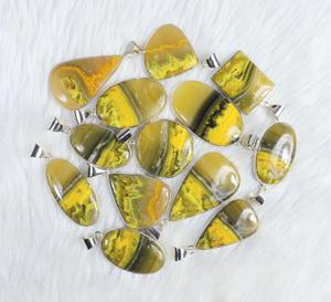 Increíble Bumble Bee colgante de piedras preciosas colgante de plata esterlina hecho a mano collar de ley amarillo Bumble Bee colgante encantos - Product Image 2