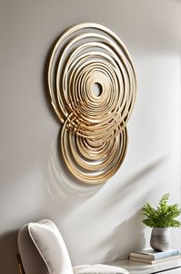 Intrincada pieza de arte de pared de metal decorativa de lujo hecha a mano con patrones florales detallados adecuados para interiores de apartamentos - Product Image 6