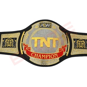 AEW TNT & for <b>World</b> Heavyweight Championship Custom Luxury Boxing Title Belt Genuine Leather Plate Buckle Brass 51 Inches - Product Image 5