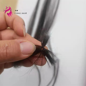 100% tóc con người thiên nhiên phần mở rộng tóc, bím tóc phần mở rộng tóc cho người da trắng, H6 Tính năng phần mở rộng tóc người (màu tối) - Product Image 4