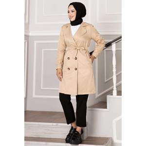 Gabardina de temporada de doble cuello Stone - Product Image 3