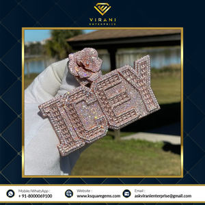 Lujoso colgante de Hip Hop de Plata de Ley 925 VVS Moissanite Iced out Diamond Calidad Premium con dijes chapados - Product Image 5