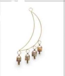 Campana colgante de mesa para decoración del hogar con soporte hecho a mano de metal de buena calidad para decoración navideña - Product Image 5