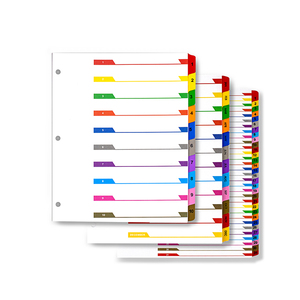 Divisores de varios colores de 12 meses para carpetas de 3 anillas de enero a diciembre Paquete de pestañas mensuales de 12 divisores de papel para organización - Product Image 3