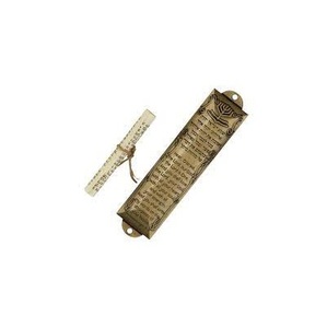 Metal Drop Glue <b>Crafts</b> Doorpost Gold Doorpost Decoration Luxury Design Gift Gold Mezuzah Pendant Blue Color In High Quality - Product Image 3