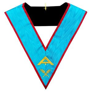 2025 Collier maçonnique Regalia d'AASR First Guard Badge en cuir brodé Type à coudre - Product Image 1