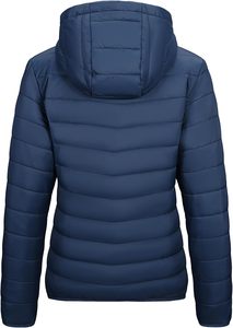 Women's Custom Logo Embroidered Zipper Front Quilted <b>Puffer</b> <b>Jacket</b> Solid Cotton Stand Collar Waterproof Winter Outerwear <b>Thin</b> - Product Image 4