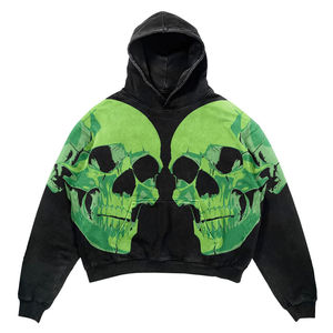 เสื้อฮู้ดพิมพ์ลายขนาดพลัสไซส์สไตล์สตรีทผ้าเทอร์รี่ออกแบบได้ตามที่ต้องการ - Product Image 4