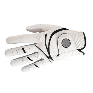 Men's Unique Design Genuine Leather Golf Gloves New Arrival with Custom Logo Protective Sports <b>Applicable</b> - Product Image 2