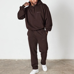 Survêtement de sport noir grande taille pour hommes, jogging à capuche et pantalon de survêtement pour le printemps - Product Image 3