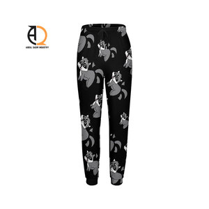 Pantalones Jogger Casuales de Pierna Recta con Cintura Elástica y Ajuste Holgado, de Algodón y Poliéster para Mujer - Product Image 4