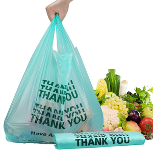 Ventas calientes Bolsas de compras de plástico LDPE/HDPE reciclables Bolsa de camiseta personalizada con impresión de huecograbado para portador de chaleco de supermercado - Product Image 6