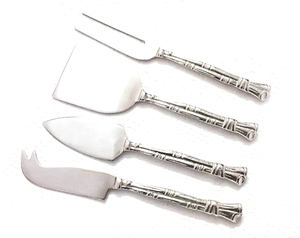 Couteaux à fromage Ensemble à fromage de style occidental Ensemble à fromage unique en laiton fait à la main avec poignée gaufrée - Product Image 1