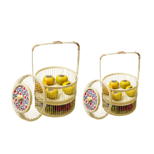 MEJOR PRODUCTO Cesta de bambú personalizable de Vietnam para regalos personalizados y celebraciones especiales - Product Image 1