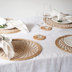 ¡PRODUCTO NUEVO! Mantel individual natural de algas marinas tejidas a mano Tienphong, colocación decorativa redonda y elegante para mesa de comedor - Product Image 2