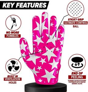 Protège-main anti-abrasif paume en cuir gants de football enfants adolescents récepteur américain chauffant gants d'entraînement sportif fournisseur - Product Image 3