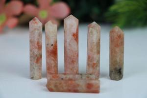 Vente en gros de porte-crayons en pierres précieuses polies faites à la main de qualité supérieure, pierre de soleil, propriétés métaphysiques, objets de collection d'art, Khambhat MUNTAHA - Product Image 3