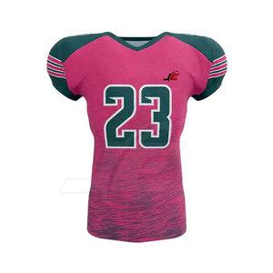 Uniforme de fútbol americano de poliéster 100% de alta calidad, precio bajo, transpirable, talla grande con mangas cortas - Product Image 3