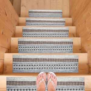 Soft Tones Printed Rug: Modern, Machine Washable, Luxury Design,Step Rug - Product Image 4