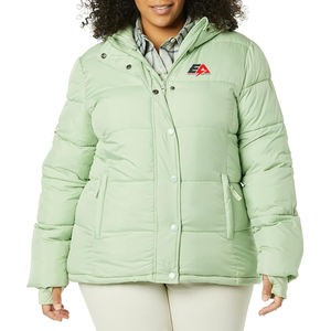 แจ็คเก็ตขนเป็ดน้ำหนักเบาแบบกลับด้านได้สำหรับผู้หญิงพิมพ์โลโก้ขนาดพิเศษสำหรับฤดูหนาว - Product Image 1