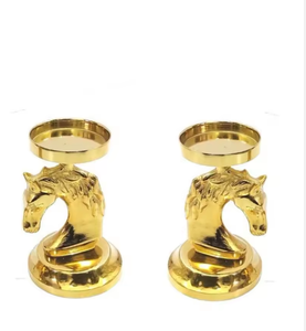 Candelabro de Metal y Aluminio con Forma de Caballo, Centro de Mesa y Estatua de Animal para Ocasiones de Cumpleaños - Product Image 1