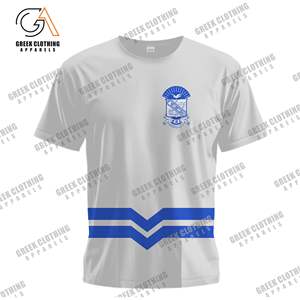 Antiarrugas 100% algodón Phi Beta Sigma venta al por mayor Drop Shoulder transpirable camiseta de gran tamaño impresión personalizada bordado camiseta - Product Image 2