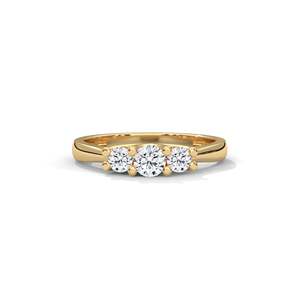แหวนเพชรทรงกลมแบบสามเม็ด-วงแหวนเพชรสามเม็ดแบบคลาสสิก - Product Image 1