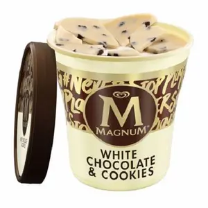 Fabrika fiyat MAGNUM dondurma PINT badem çift çikolata ve Ganache dondurma küvet