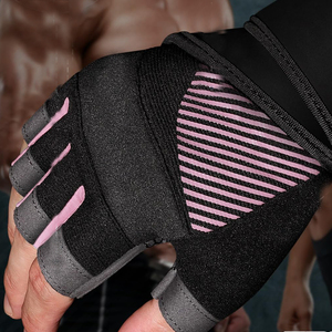 Producto superior Guantes de levantamiento de pesas Entrenamientos de ajuste cruzado Protección de Palma Entrenamiento Medio dedo Gimnasio Guantes de fitness - Product Image 2