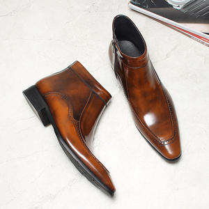 Chaussures habillées classiques en cuir de vachette pour hommes, à lacets, avec semelle intérieure confortable, idéales pour le travail et les réunions officielles. - Product Image 3