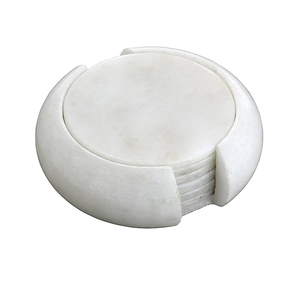 Sous-verres en marbre avec logo personnalisé Tampons et Mads Produit au design élégant à utiliser sous-verre pour restaurants les plus exigeants - Product Image 4