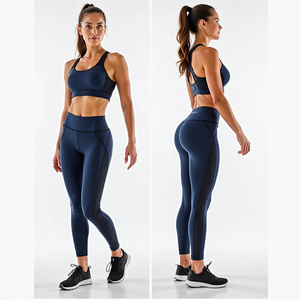 Ensemble de yoga sans couture pour femmes Fitness Yoga pour temps froid avec soutien-gorge et leggings doux conçus pour le confort et la respirabilité - Product Image 3