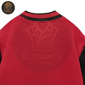 Bloque de color rojo y negro con diseño de botella de bruja de calabaza gráfica Buen proveedor Haga sus propias chaquetas universitarias de béisbol - Product Image 3