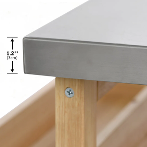 Isla de cocina al aire libre de madera maciza de almacenamiento optimizado para áreas de comedor junto a la piscina y patio - Product Image 5