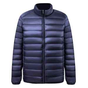 Warm Keeper Elegante Invierno Largo Ligero Aislado Blanco Algodón Relleno Chaqueta hinchada Cuello alto Logotipo frontal - Product Image 2