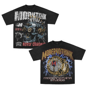 Servicio OEM nuevo estilo propio logotipo serigrafiado camiseta para hombres 80% Algodón 20% poliéster moda Regular Fit camisetas Unisex - Product Image 2